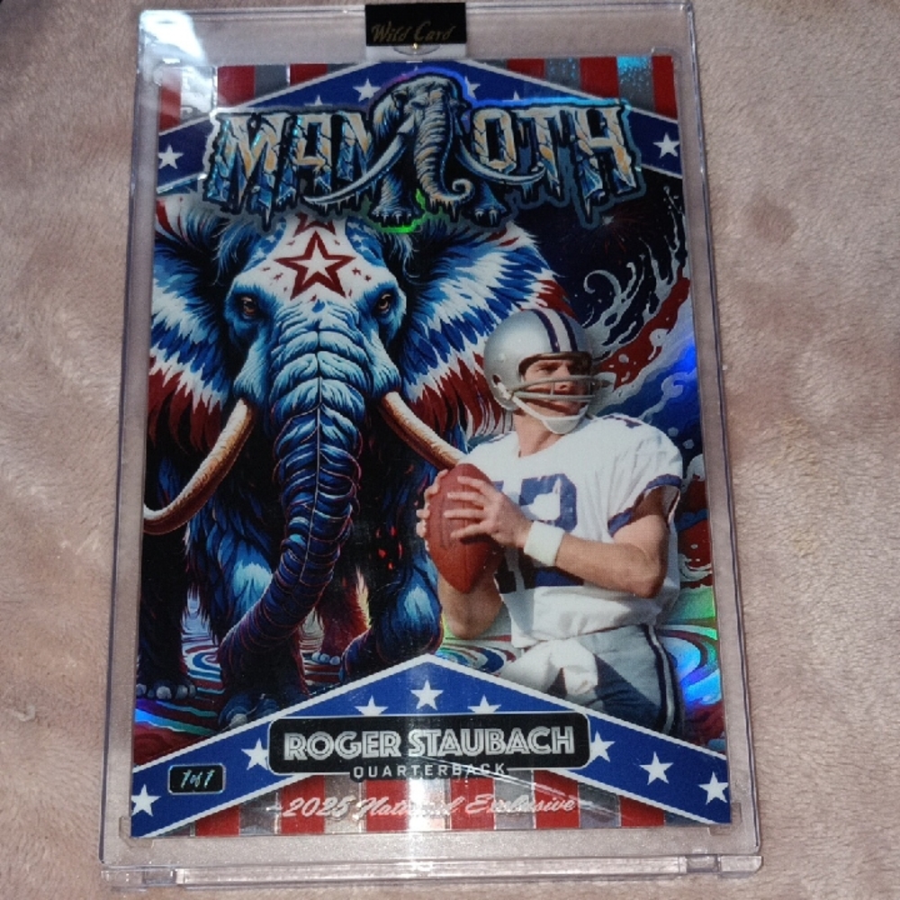 Mammoth Football Card Roger Stauback 1/1 2025